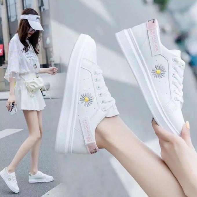 SEPATU SEKOLAH ADDS NEO HITAM SOL PUTIH WANITA CEWE PEREMPUAN