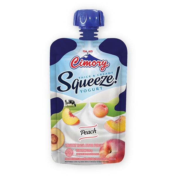 Promo Harga Cimory Squeeze Yogurt Peach 120 gr - Shopee