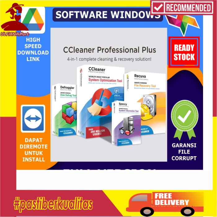 LIFETIME PRO CCleaner Professional Plus 6.12 Bisa Banyak PC