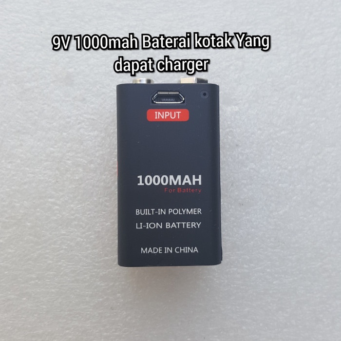 Baterai Kotak 9V 1000Mah 1.000 Mah Charge Isi Ulang Batre Rechargeable