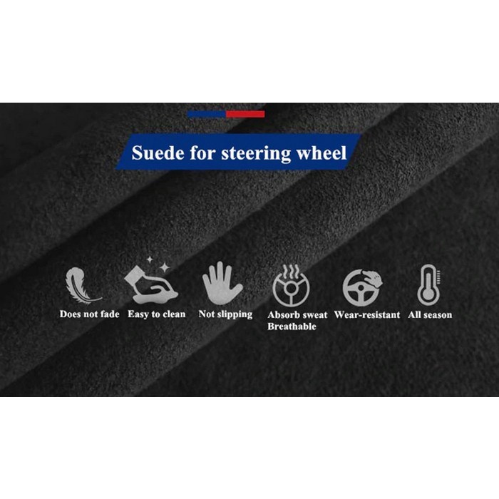Toyota Kijang Innova Zenix Setir Mobil Cover Kulit Asli Stir Suede