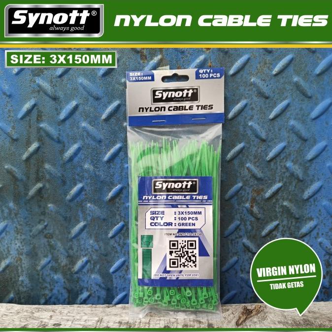 

Kabel Tis 150 Mm X 3 Mm Cable Ties Hijau Isi 100Pcs