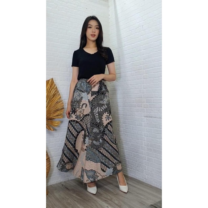 Pradya celana panjang kulot jumbo batik wanita