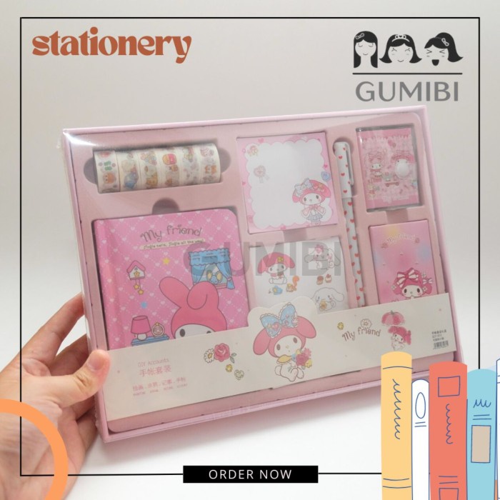 

PAKET JURNAL 7 IN 1 MELODY CINNAMOROLL SET ALAT TULIS 7 IN 1 KARTUN