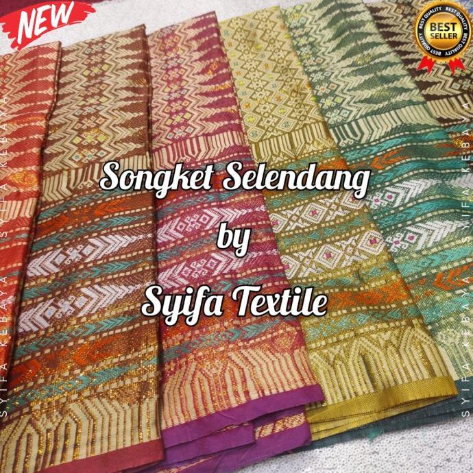 kain songket palembang setelan (songket + selendang). songket murah