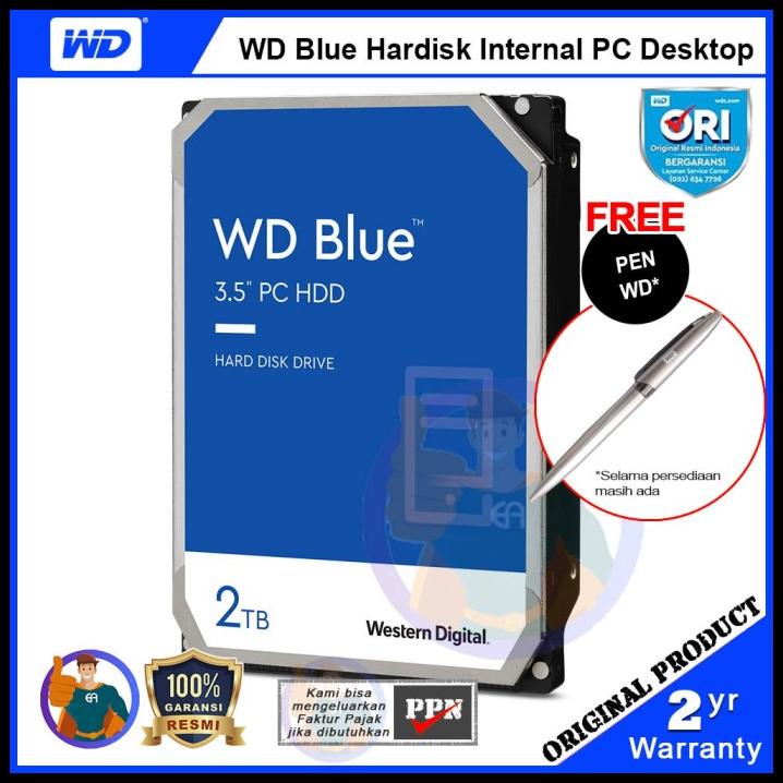 Best Product Wd Blue 2Tb Hardisk Pc - 7200Rpm 256Mb Cache - Wd20Ezbx