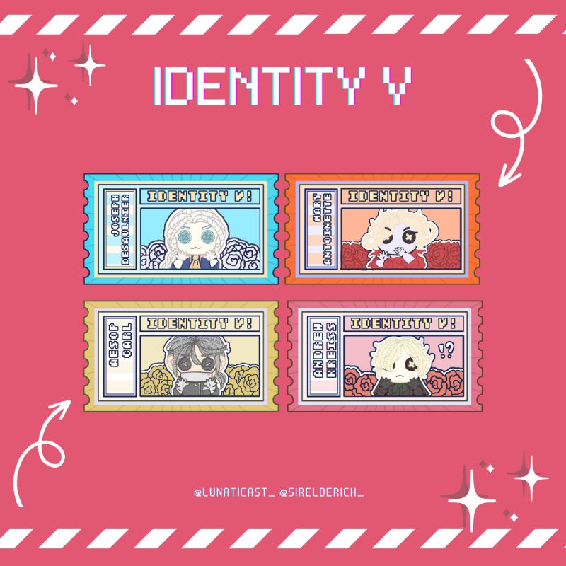 Identity V Ticket Ver Acrylic Keychain Fanart by Sirelderich and Lunaticast.