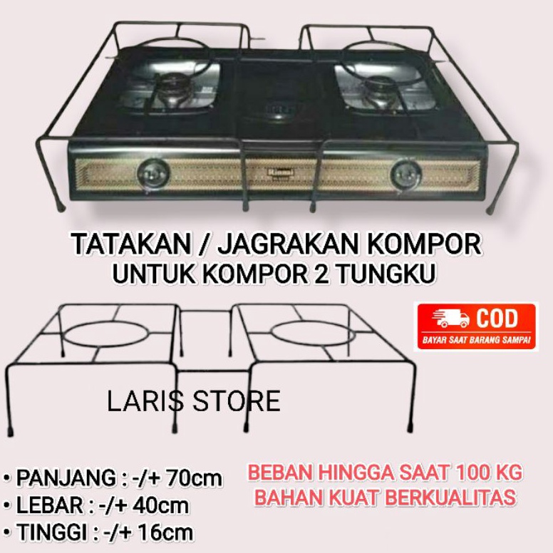 RECOMENDED Jagrak / Tangkringan / Jagrakan Tatakan Kompor Gas Oven Untuk 2 Tungku Rinnai Quantum Sem