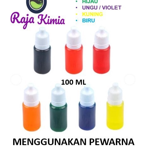 

[E-O♥☆7> PIGMENT LIQUID WATER BASE/ PEWARNA SABUN /KOSMETIK / PEWARNA SLIME / KERAJINAN - 100 ML/ viraal.!