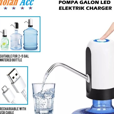 (♥7N.✪O> Pompa Galon Elektrik Q2 LED / Dispenser Air Minum Recharge Otomatis Water Pump Electric Wir