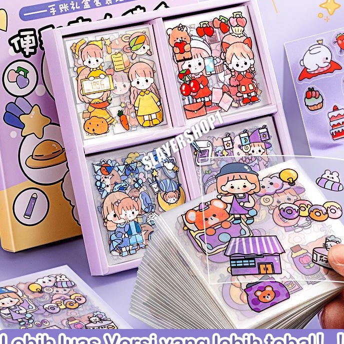 

(Z5✮/O➤) Stiker Motif Kartun Korea Lucu Anti Air 1 box 100lbr /Dekorasi Handbook Scrapbook DIY/Stiker kartun tahan air PET- paliing.laris..!
