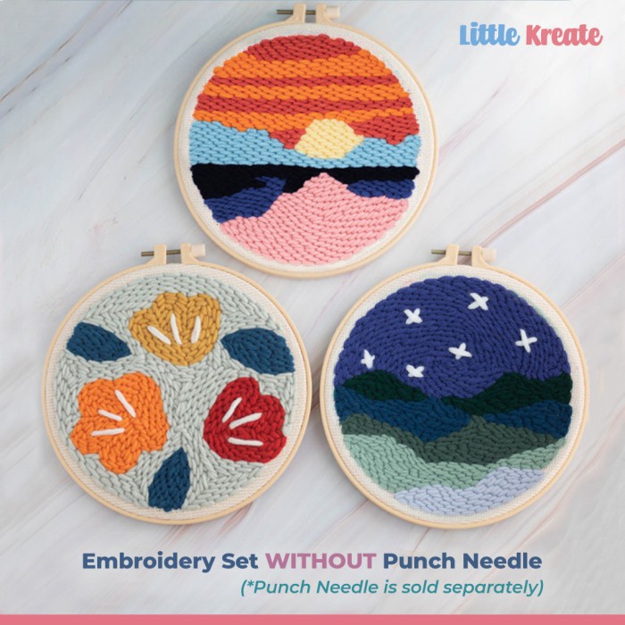 

BIGPUNCH#02 - DIY PUNCH NEEDLE EMBROIDERY SET / PAKET SULAM MENYULAM