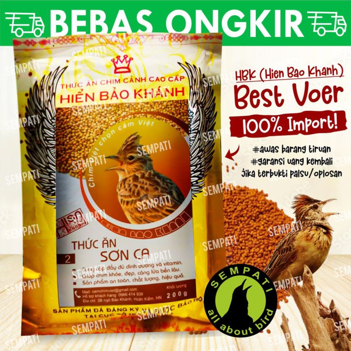 Terlaris Hien Bao Khanh Sonca Voer Pakan Burung Branjangan High Protein