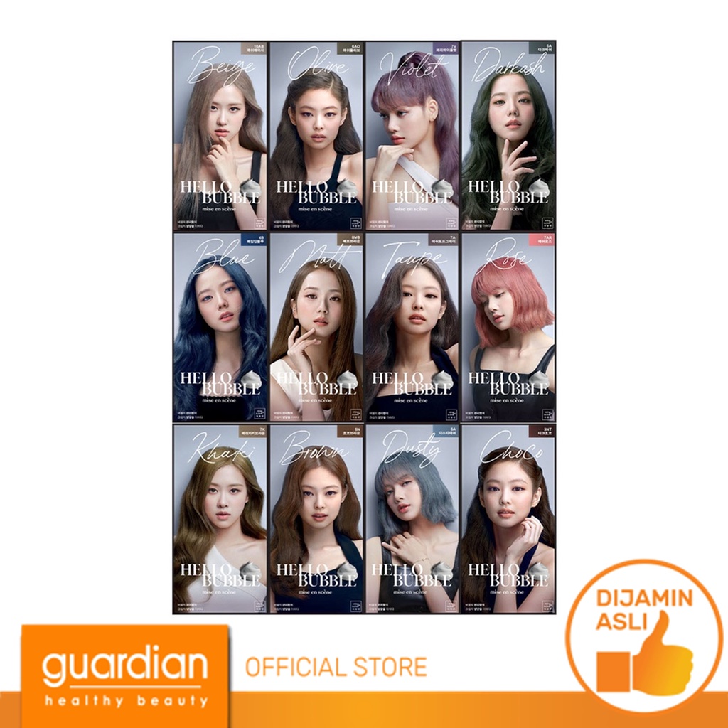 MISE EN SCENE Hello Bubble Hair Color Pewarna Rambut - 7A Ash Taupe Gray