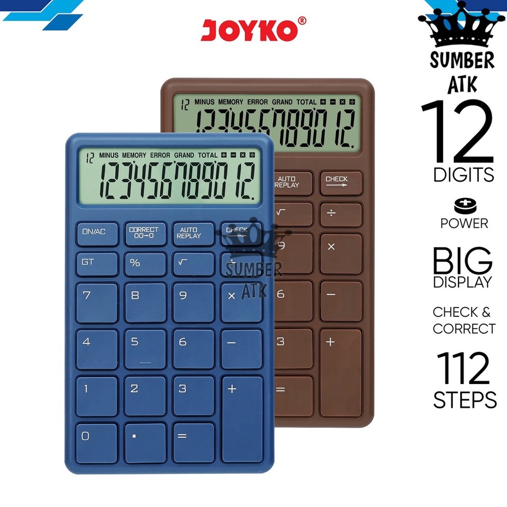 

Calculator Kalkulator Joyko CC-55CO 12 Digits Check Correct Ready