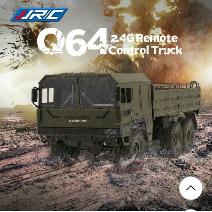 JJRC Q-64 RC Military Truck Q64 Truk Perang 1/16 Off Road 6WD RTR