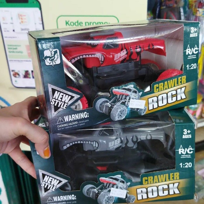 mainan rc remote mobil crawler rock