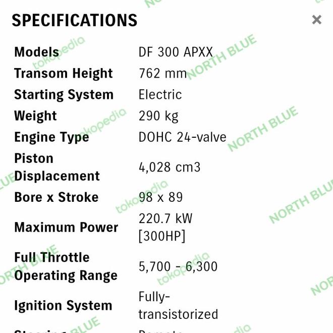 Mesin Tempel Outboard Suzuki Marine Df 300Apxx ( 300Pk ) New