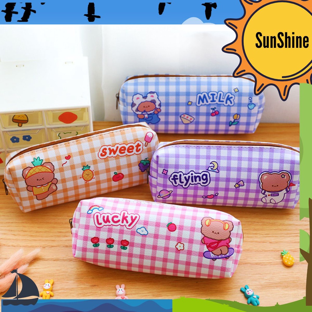 

✨ Sunshine Fancy ✨ Kotak Pensil Kotak Kotak Beruang Lucu SK0081