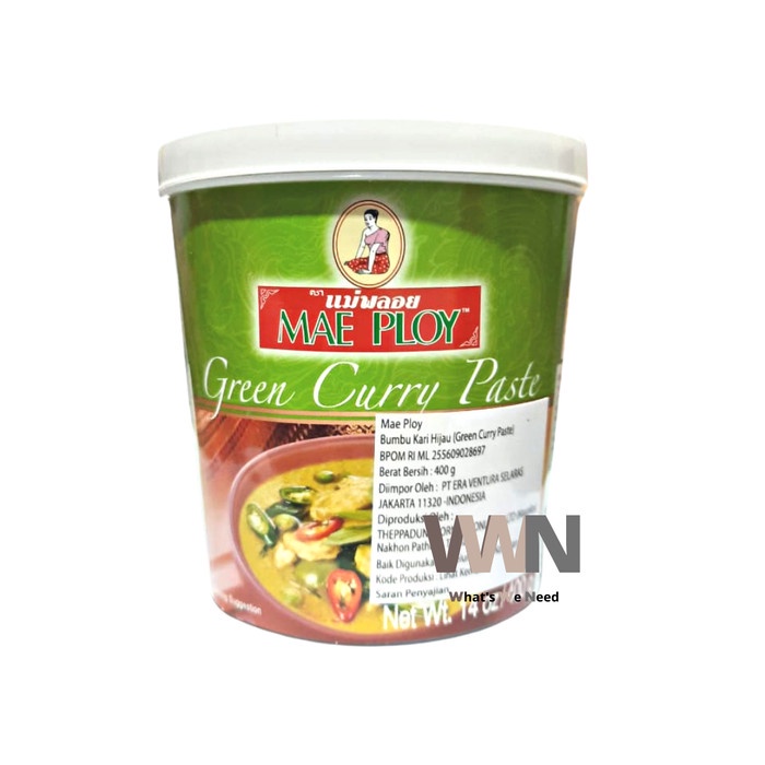 

Mae Ploy Green Curry Paste 400Gr - Bumbu Kari Hijau