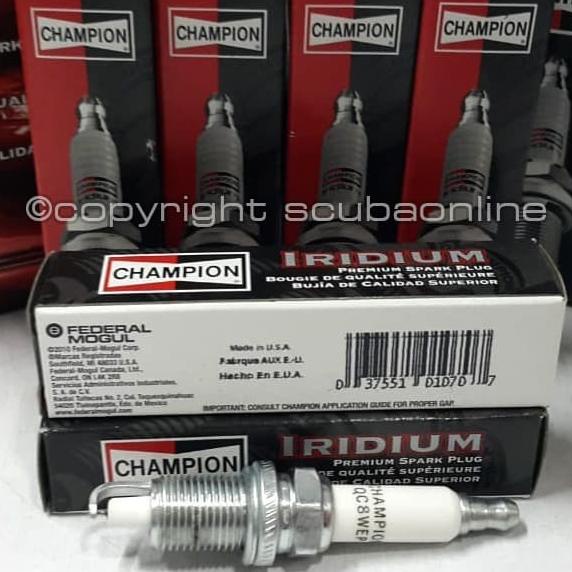 1Buah Champion Qc8Wep Busi Spark Plug Mesin Tempel Evinrude Outboard
