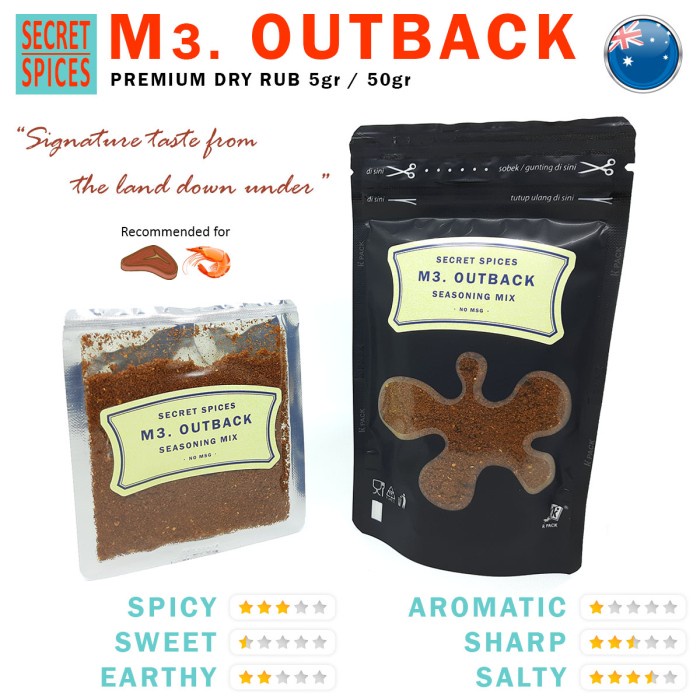 

Outback 50G - Premium Dry Rub Mix Grill Roast Wagyu Hokubee Holycow M3