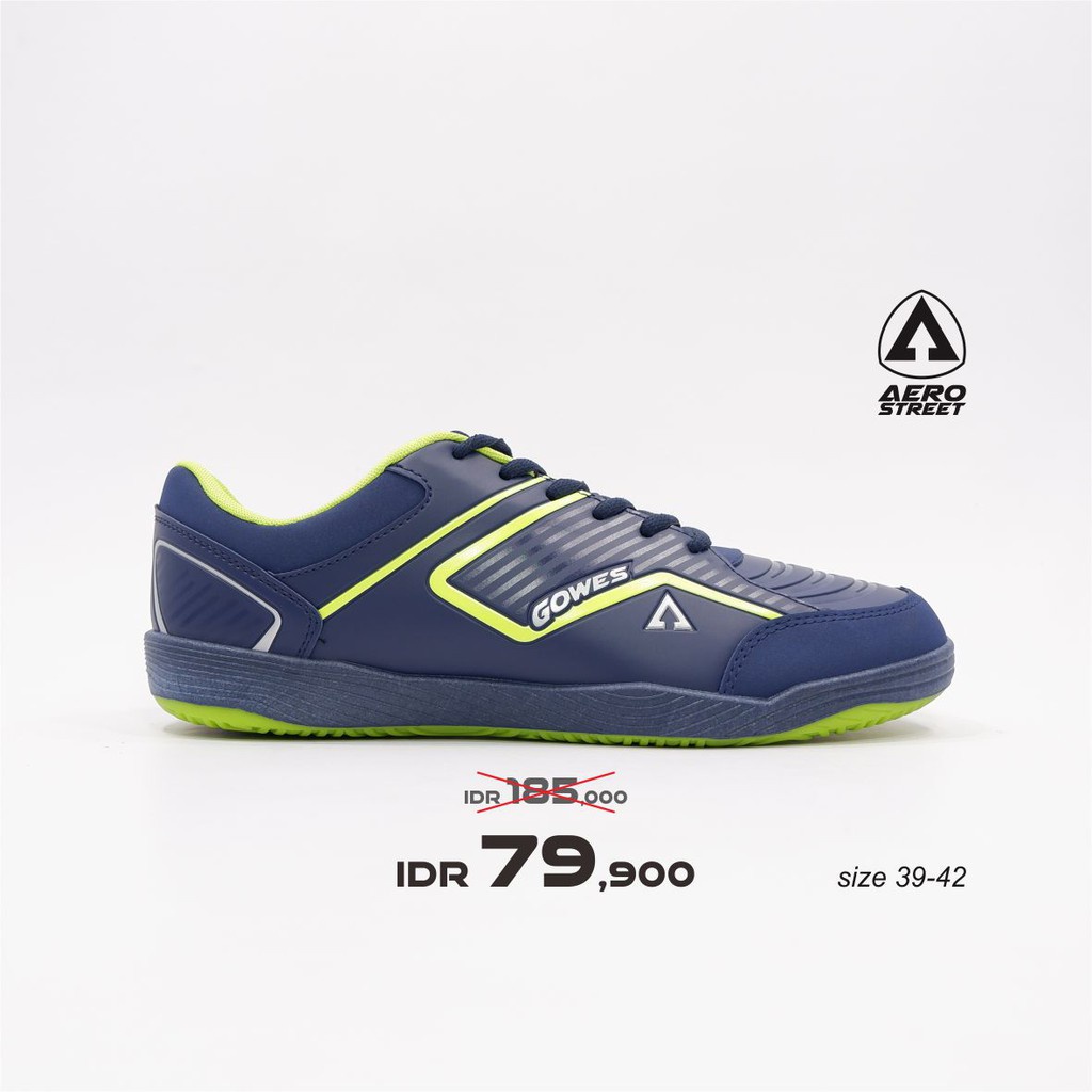 Aerostreet 39-42 Gowes Navy Neon - Sepatu Sneakers Casual Sport Sekolah Pria Wanita Aero Street