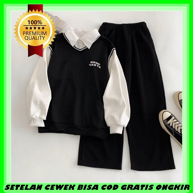 Wansit Woneset Wanitaa Setelan Wanita Kekinian Import Korean Style Stelan Anak Perempuan Import Kore