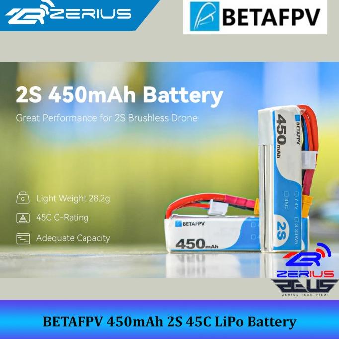 BETAFPV 2S 450mAh 45C LiPo Battery for Pavo Pico, BETAFPV 450mAh 2S