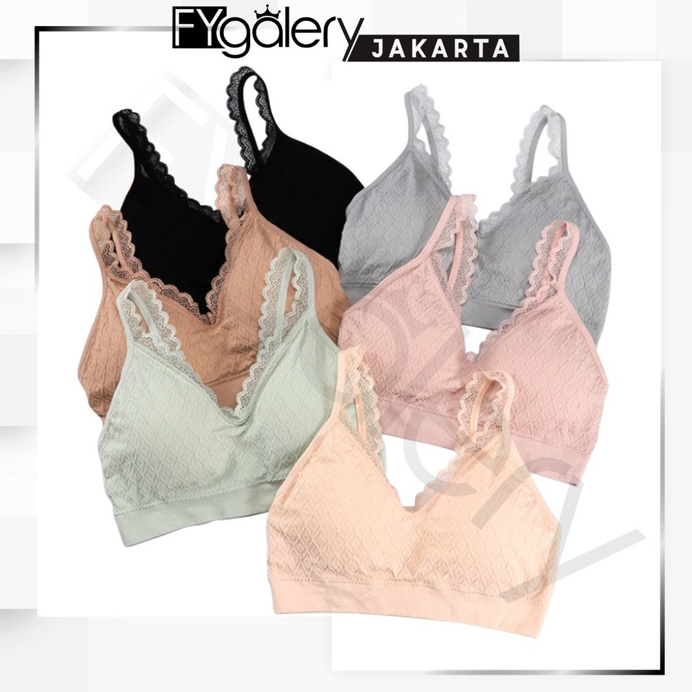 ⇳ FYGALERYJAKARTA BRA502 Pakaian Dalam Wanita Bra Tanpa Kawat Sport Bra Gym Push Up Bra Wanita Olahr