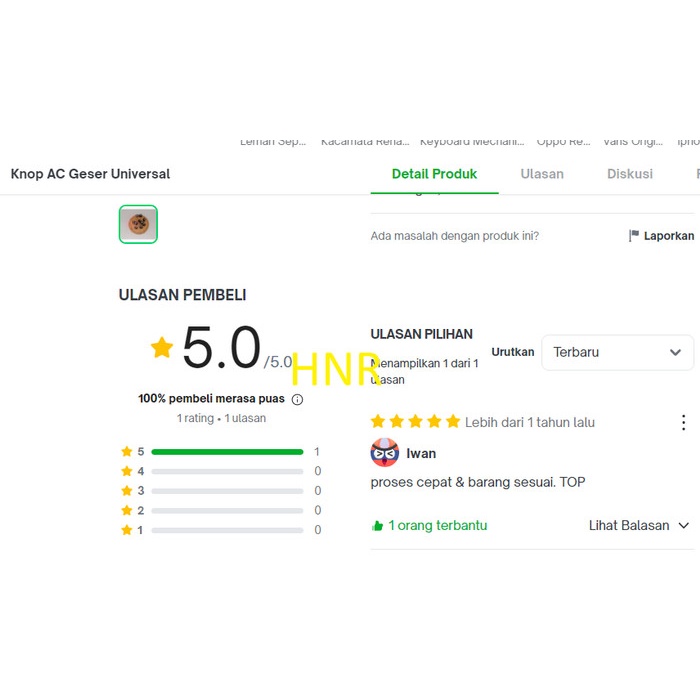 Knop AC Geser Universal terpopuler