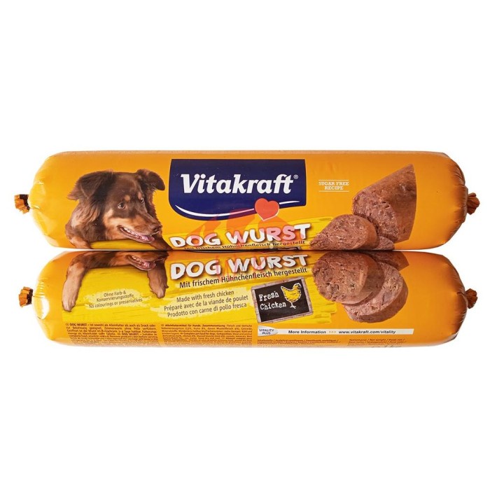 DISKON SPESIAL VITAKRAFT DOG WURST CHICKEN 1KG DOG SAUSAGE - SOSIS MAKANAN ANJING TERBARU