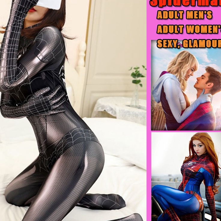 Paling Popular Spiderman Lingerie Wanita Kostum Dva Women Cosplay Dva Suit Ready Stock