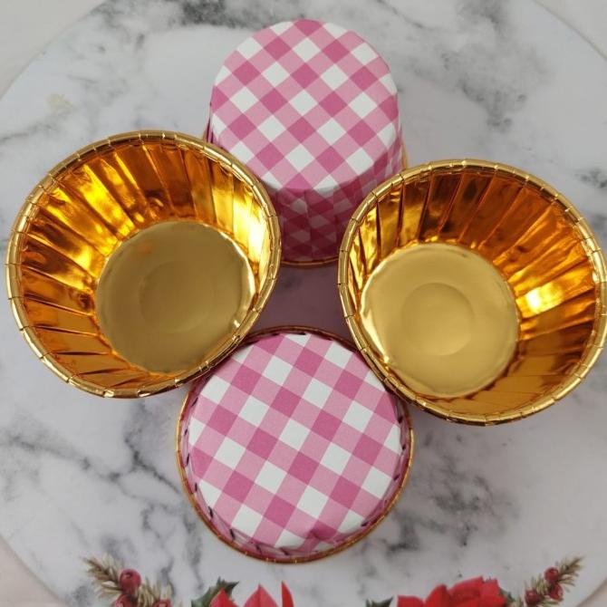 =+=+=+] Kertas/Paper CupCake Emas Gold/Muffin/Kemasan Bolu Silver Pink