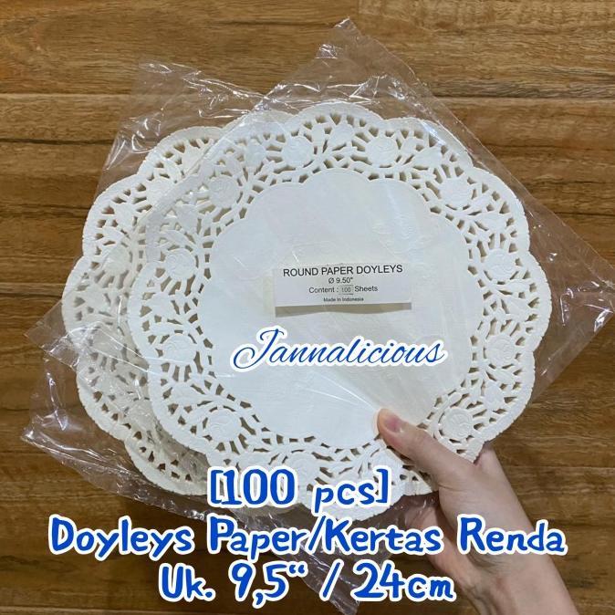 

&<&<&<&] [100pcs] Doyleys Paper Bulat/Kertas Renda Uk. 9,5" (24cm)