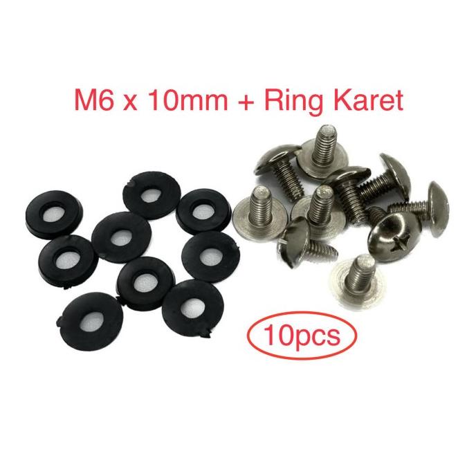Baut Body M6 X 10Mm | Mini Gp - Mini Trail - Honda - Universal - 10Pcs Original