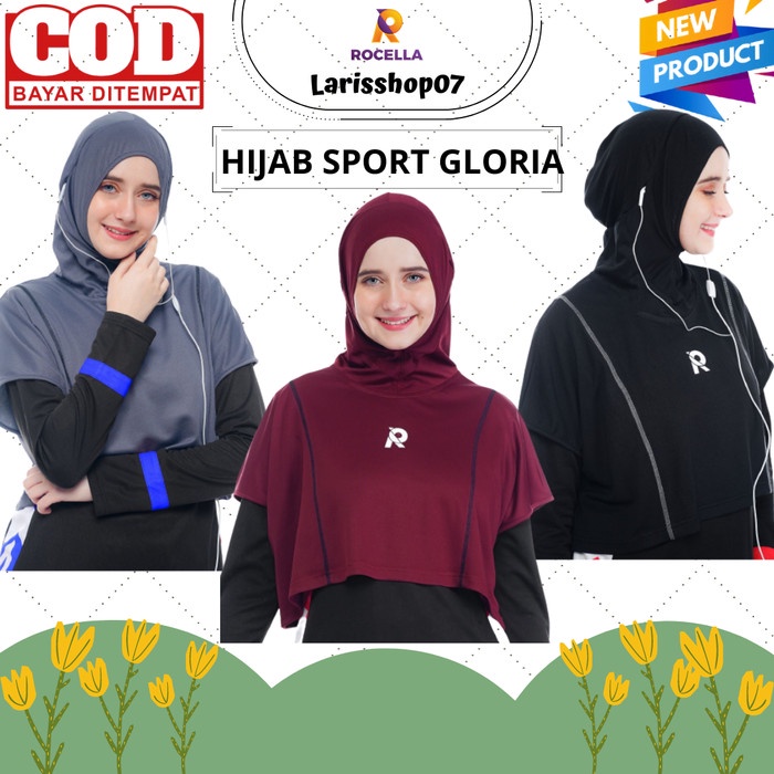 Defines Jilbab / Hijab Olahraga Instan Syar'I Menutup Dada Jilbab Sport Jersey