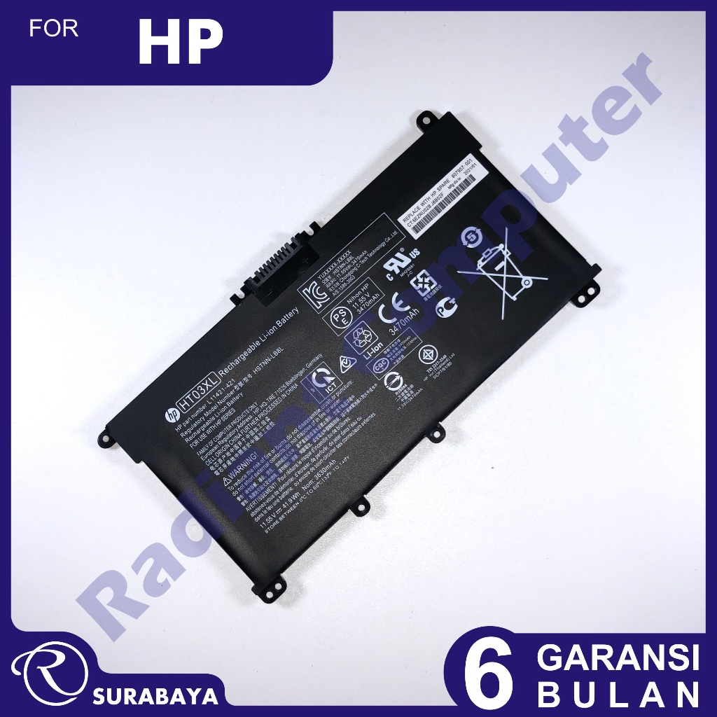 Baterai HP TF03XL TPN-Q207 TPN-Q208 HSTNN-BL7X HSTNN-UB7J HSTNN-DB8SL