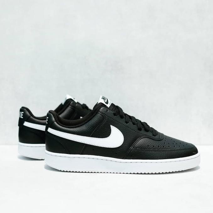 NIKE COURT VISION LOW LEATHER BLACK/WHITE