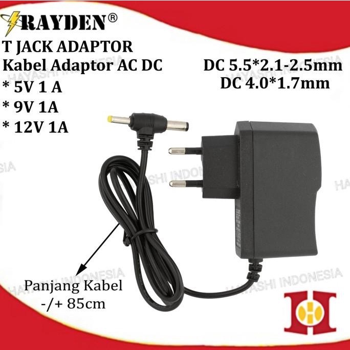 Adaptor AC DC 5V 9V 12V 1A Switching Power Supply STB CCTV Jack T