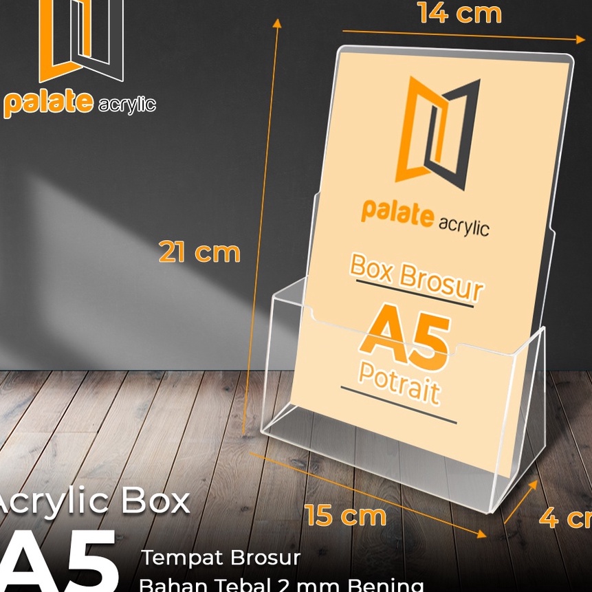 

[RJ☼.Dご> RAK / TEMPAT BROSUR BROCHURE ACRYLIC / AKRILIK BROSUR BOX A5siap.dikirim.