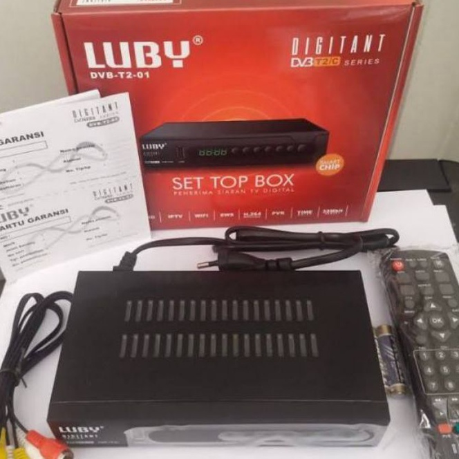 [AX☑.3☆) Set Top Box Tv Digital Luby T2-01 / Receiver Tv Digital Luby  / Set Top Box TV Analog Ke Di