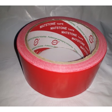 

[L6C ❣✯> Lakban kain merah 2 inch x 11 meter / cloth tape 48mm x 11 meter matstone / berkuaalitas.!