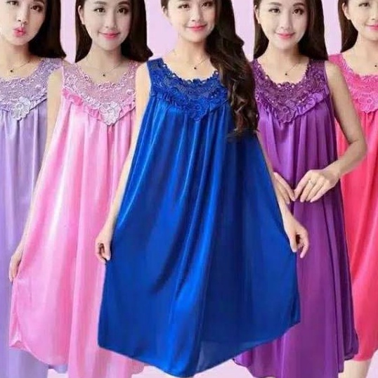 [☞.O14J✉> COD / GARANSI ORI ☆ Lingerie JUMBO HAPPY Baju Tidur Sexy Satin LD 120cm/ treending.