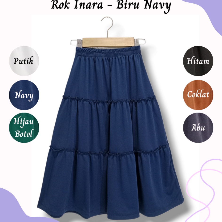 Laris Lagi4k4Jy Rok Inara - Rok Panjang Anak Remaja Perempuan Model Korea Long Skirt Maxi Bawahan Ro