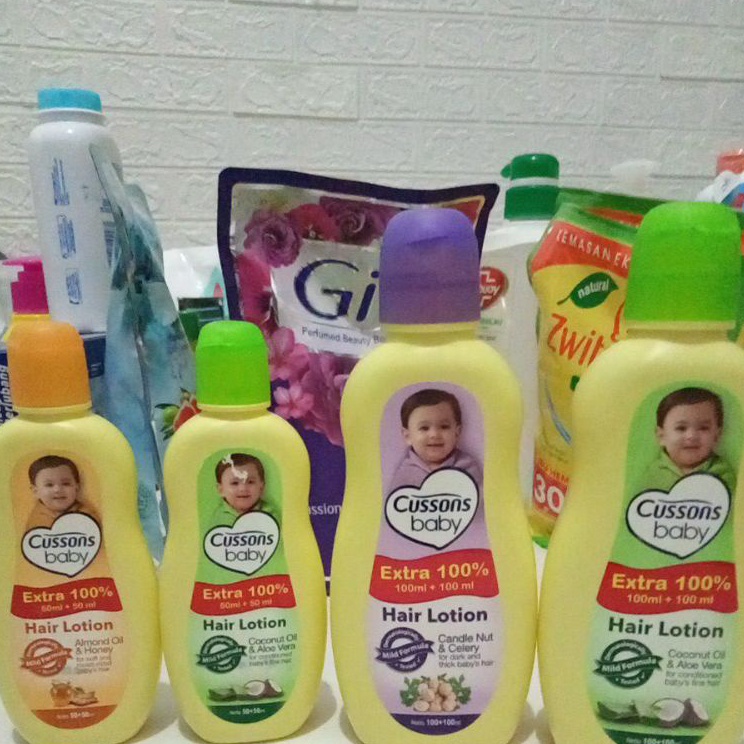 ーPrH CUSSONS HAIR LOTION Coconut Oil & Aloe Vera, candle Nut 50+50, 100ml, 100+100ml  expJuli 202 j 