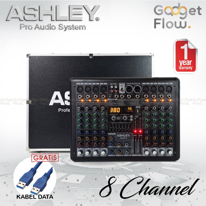 Mixer Audio Soundcard Interface Ashley Smr8 Smr 8 With Koper Resmi