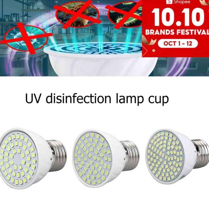 Nesenda Lampu Bohlam Led Uvc E27 220V Pembunuh Kuman / Tungau