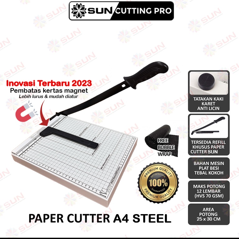 

Serba Murah Paper Cutter A4 ( Alat Potong / Mesin Pemotong Kertas HVS, Sticker, Dos, PVC ID Card, Yellow Board, Art Paper, Vinyl. Bontax Camel, Kertas Foto A4 Glossy Silky Glossy Photo Paper A5 A4) 37