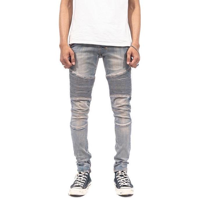 Denimitup A1 Biker Jeans Cream Stone